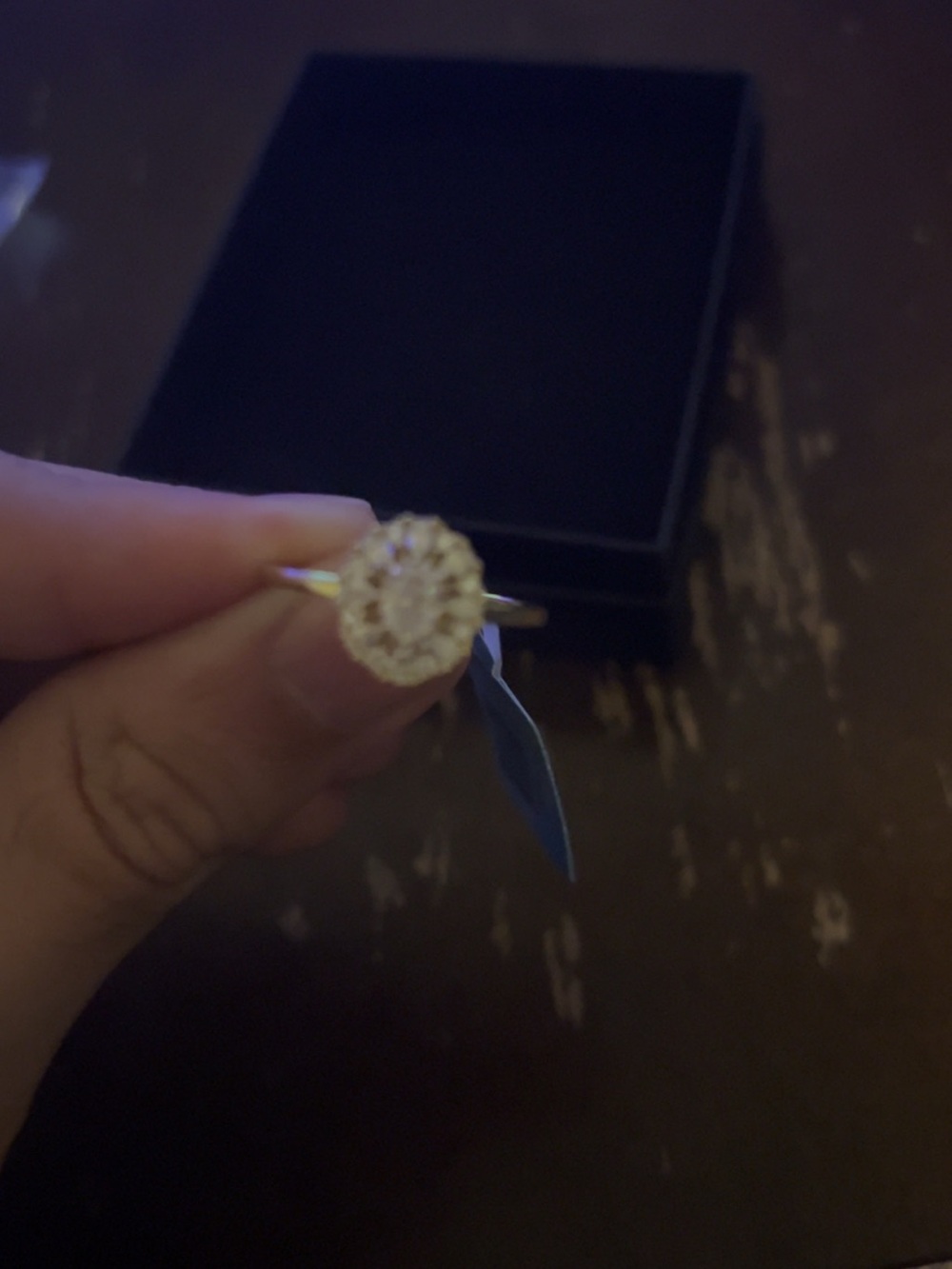 & Other Stories Gold Crystal Floral Ring
